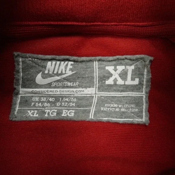 Boston Red Sox Jacket Adult XL Red Nike Cooperstown Collection Full Zip Mens